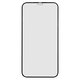 Защитное стекло All Spares для Apple iPhone 12, iPhone 12 Pro, 0,33 мм 9H, совместимо с чехлом, Full Glue, черный, cлой клея нанесен по всей поверхности, HD+ Превью 1