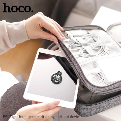 Розумний брелок для пошуку Hoco E91, GPS-трекер, чорний, білий, AirTag, #6942007618915 Прев'ю 4