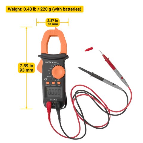Pinza amperimétrica Accta AT-600C Vista previa  5