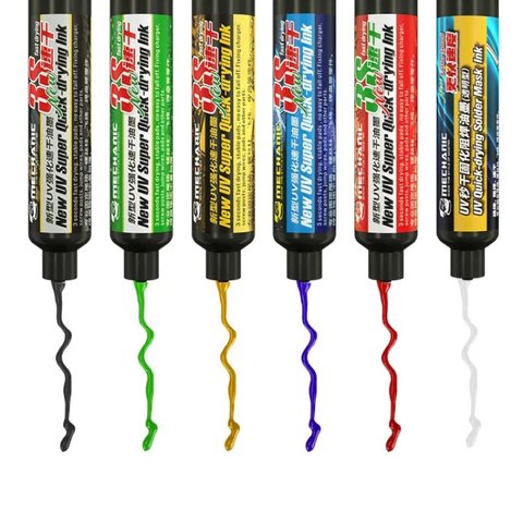 Máscara de soldadura Mechanic SU3, azul, 10 ml, UV Vista previa  1