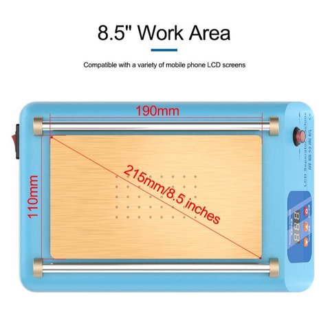 Dispositivo para despegar el módulo de pantalla Sunshine S-918L, se utiliza para pantallas de hasta 8.5", con bomba de vacío Vista previa  4