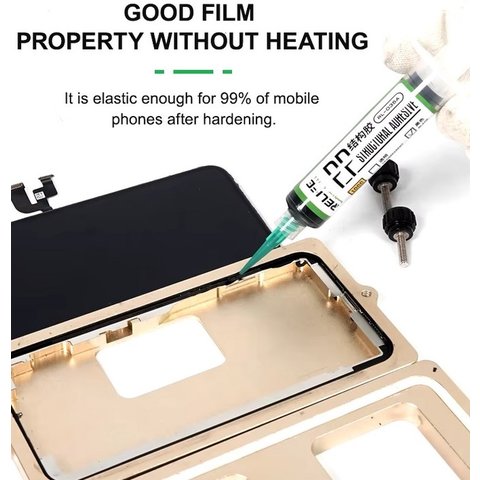 Клей RELIFE RL-035A, полиуретановый, черный, для приклеивания задних крышек, для дисплейных рамок, 30 мл Превью 4