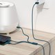 USB кабель Baseus Superior, USB тип-C, USB тип-A, micro-USB тип-B, Lightning, 150 см, 3,5 А, синий, силиконовый, 3 в 1, #CAMLTYS-03 Превью 1