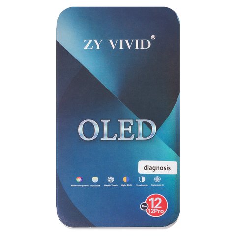 Дисплей для iPhone 12, iPhone 12 Pro, чорний, з рамкою, High Copy, без помилки, (OLED), ZY-OLED OEM hard, diagnosable Прев'ю 1