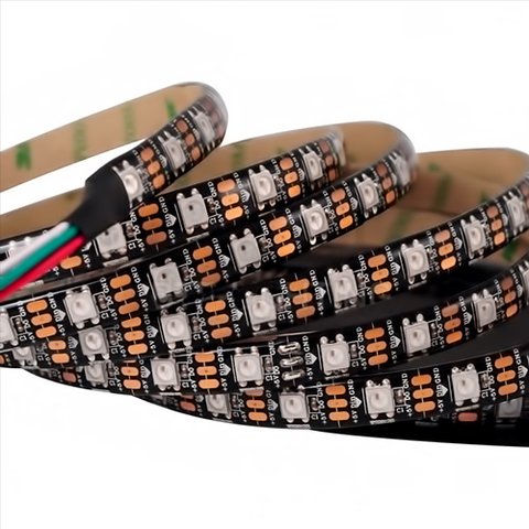 Світлодіодна стрічка RGB SMD5050, WS2812B (з управлінням, IP65, 5 В, 60 діодів/м, 5 м) Прев'ю 1