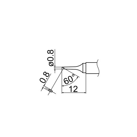 Паяльне жало HAKKO T12-C08 Прев'ю 4